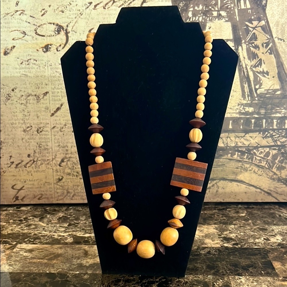 Wooden Beaded Necklace